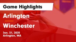 Arlington  vs Winchester  Game Highlights - Jan. 31, 2020