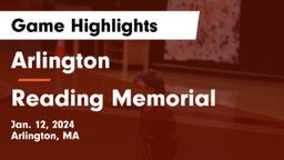 Arlington  vs Reading Memorial  Game Highlights - Jan. 12, 2024