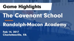 The Covenant School vs Randolph-Macon Academy  Game Highlights - Feb 14, 2017