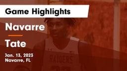 Navarre  vs Tate  Game Highlights - Jan. 13, 2023