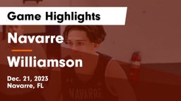 Navarre  vs Williamson  Game Highlights - Dec. 21, 2023