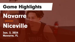Navarre  vs Niceville  Game Highlights - Jan. 2, 2024