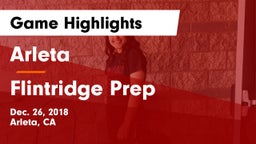 Arleta  vs Flintridge Prep  Game Highlights - Dec. 26, 2018