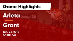 Arleta  vs Grant Game Highlights - Jan. 24, 2019