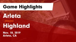 Arleta  vs Highland  Game Highlights - Nov. 18, 2019
