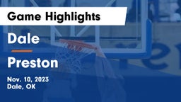 Dale  vs Preston  Game Highlights - Nov. 10, 2023