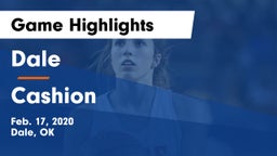 Dale  vs Cashion  Game Highlights - Feb. 17, 2020