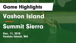 Vashon Island  vs Summit Sierra Game Highlights - Dec. 11, 2018