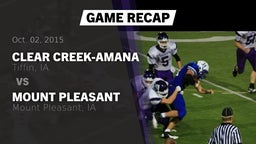 Recap: Clear Creek-Amana  vs. Mount Pleasant  2015