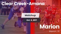 Matchup: Clear Creek-Amana vs. Marion  2017