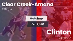 Matchup: Clear Creek-Amana vs. Clinton  2019