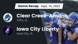 Recap: Clear Creek-Amana vs. Iowa City Liberty  2022