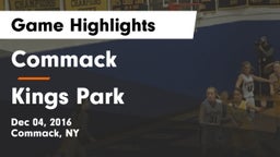 Commack  vs Kings Park   Game Highlights - Dec 04, 2016