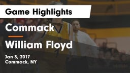 Commack  vs William Floyd Game Highlights - Jan 3, 2017