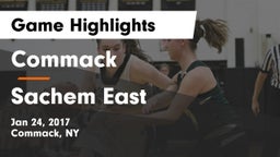 Commack  vs Sachem East  Game Highlights - Jan 24, 2017