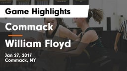 Commack  vs William Floyd Game Highlights - Jan 27, 2017