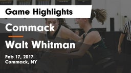Commack  vs Walt Whitman Game Highlights - Feb 17, 2017