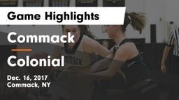 Commack  vs Colonial  Game Highlights - Dec. 16, 2017