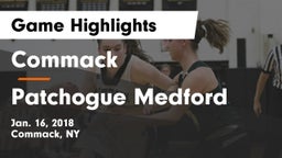 Commack  vs Patchogue Medford Game Highlights - Jan. 16, 2018
