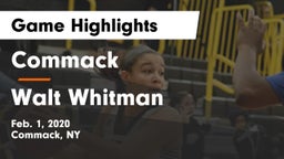 Commack  vs Walt Whitman  Game Highlights - Feb. 1, 2020