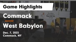 Commack  vs West Babylon  Game Highlights - Dec. 7, 2023