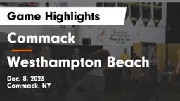 Commack  vs Westhampton Beach  Game Highlights - Dec. 8, 2023