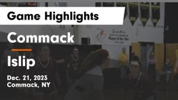 Commack  vs Islip  Game Highlights - Dec. 21, 2023