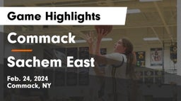 Commack  vs Sachem East  Game Highlights - Feb. 24, 2024