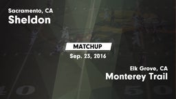 Matchup: Sheldon  vs. Monterey Trail  2016