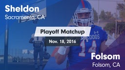 Matchup: Sheldon  vs. Folsom  2016