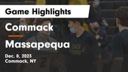 Commack  vs Massapequa  Game Highlights - Dec. 8, 2023