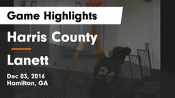 Harris County  vs Lanett  Game Highlights - Dec 03, 2016