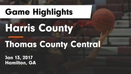 Harris County  vs Thomas County Central  Game Highlights - Jan 13, 2017