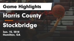 Harris County  vs Stockbridge  Game Highlights - Jan. 15, 2018