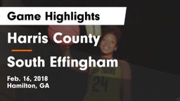 Harris County  vs South Effingham  Game Highlights - Feb. 16, 2018
