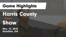 Harris County  vs Shaw  Game Highlights - Nov. 13, 2018