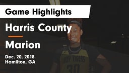 Harris County  vs Marion  Game Highlights - Dec. 20, 2018