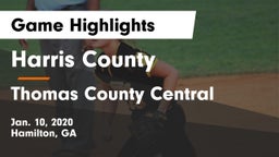 Harris County  vs Thomas County Central  Game Highlights - Jan. 10, 2020