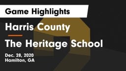 Harris County  vs The Heritage School Game Highlights - Dec. 28, 2020