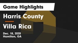 Harris County  vs Villa Rica  Game Highlights - Dec. 18, 2020