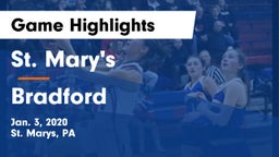 St. Mary's  vs Bradford  Game Highlights - Jan. 3, 2020