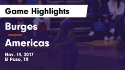 Burges  vs Americas  Game Highlights - Nov. 14, 2017