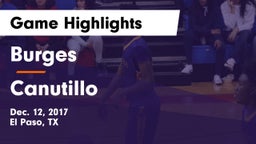 Burges  vs Canutillo  Game Highlights - Dec. 12, 2017