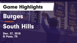 Burges  vs South Hills  Game Highlights - Dec. 27, 2018