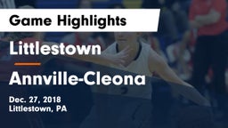 Littlestown  vs Annville-Cleona  Game Highlights - Dec. 27, 2018
