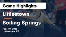 Littlestown  vs Boiling Springs  Game Highlights - Jan. 10, 2019