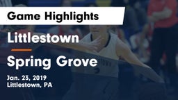 Littlestown  vs Spring Grove  Game Highlights - Jan. 23, 2019