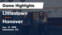 Littlestown  vs Hanover  Game Highlights - Jan. 13, 2020
