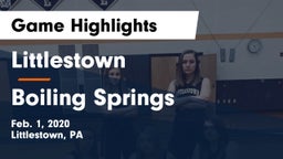 Littlestown  vs Boiling Springs  Game Highlights - Feb. 1, 2020