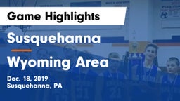 Susquehanna  vs Wyoming Area  Game Highlights - Dec. 18, 2019